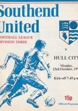 Southend United v Hull City  23-Oct-1978