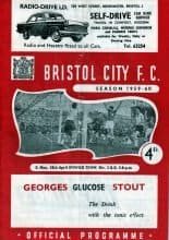 Bristol City v Ipswich Town  18-Apr-1960