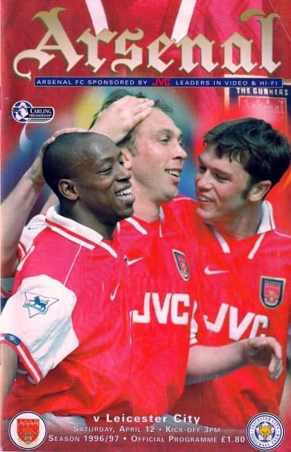Arsenal v Leicester City 12-Apr-1997