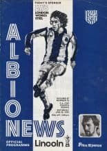 West Bromwich Albion v Lincoln City 24-Jan-1976