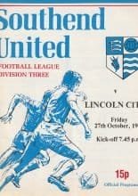 Southend United v Lincoln City  27-Oct-1978