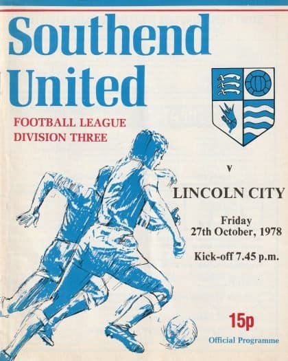 Southend United v Lincoln City  27-Oct-1978