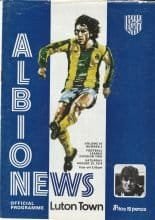 West Bromwich Albion v Luton Town  23-Aug-1975