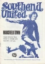 Southend United v Mansfield Town 17-Oct-1975