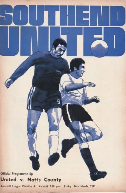 Southend United v Notts County  26-Mar-1971