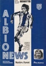 West Bromwich Albion v Nottingham Forest  17-Apr-1976