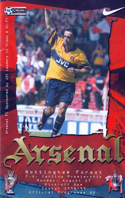 Arsenal v Nottingham Forest 17-Aug-1998