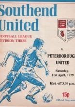 Southend United v Peterborough United  21-Apr-1979