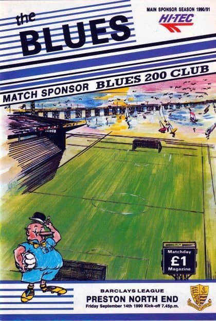 Southend United v Preston North End  14-Sep-1990