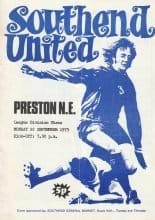 Southend United v Preston North End  22-Sep-1975