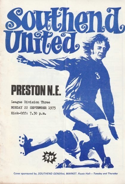 Southend United v Preston North End  22-Sep-1975