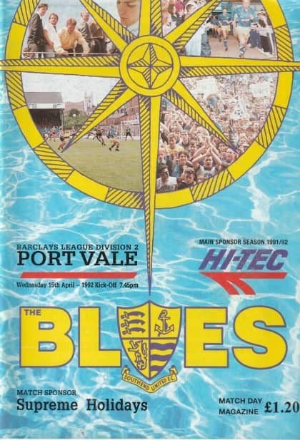 Southend United v Port Vale  15-Apr-1992