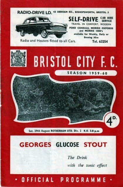 Bristol City v Rotherham United 29-Aug-1959