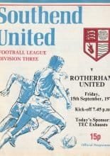 Southend United v Rotherham United    15-Sep-1978