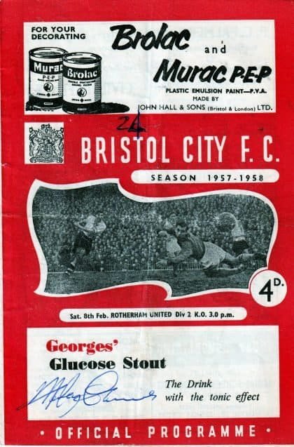 Bristol City v Rotherham United 08-Feb-1958