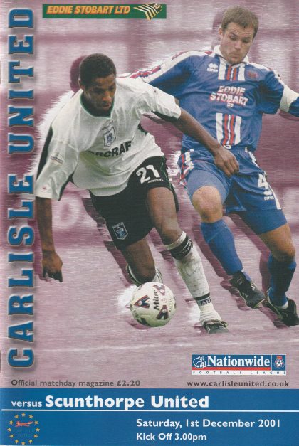 Carlisle United v Scunthorpe United  01-Dec-2001