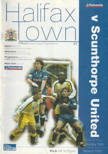 Halifax Town v Scunthorpe United 10-Mar-2001