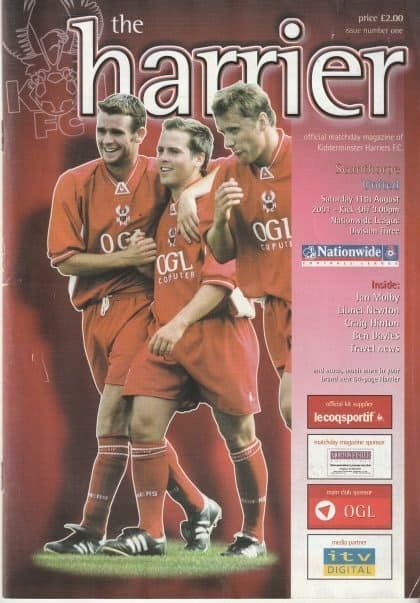 Kidderminster Harriers v Scunthorpe United   11-Aug-2001