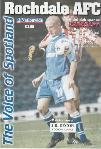 Rochdale v Scunthorpe United 15-Sep-2001