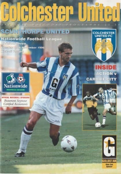 Colchester United v Scunthorpe United 19-Nov-1996
