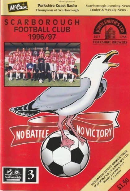 Scarborough v Scunthorpe United  31-Mar-1997