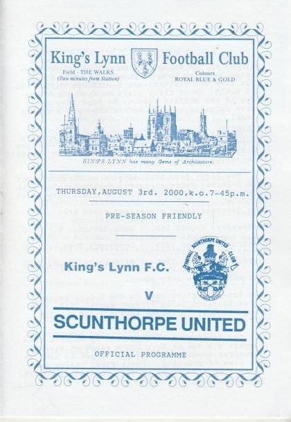 Kings Lynn v Scunthorpe United 03-Aug-2000