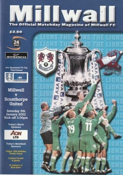 Millwall v Scunthorpe United 05-Jan-2002