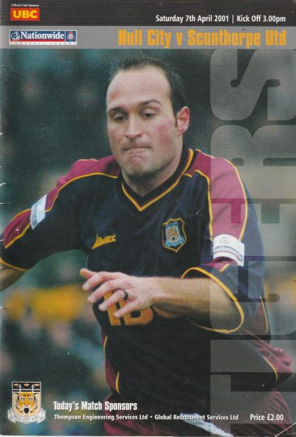 Hull City v Scunthorpe United  07-Apr-2001