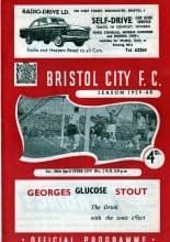 Bristol City v Stoke City  30-Apr-1960