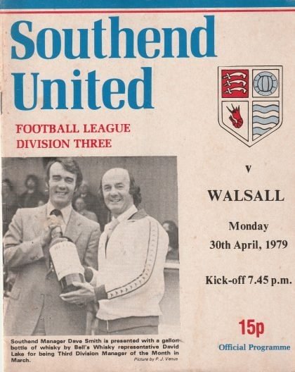 Southend United v Walsall  30-Apr-1979