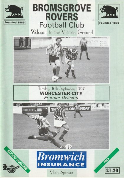 Bromsgrove Rovers v Worcester City  16-Sep-1997