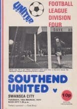 Southend United v Swansea City  15-Mar-1977