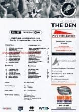 Millwall v Coventry City  10-Sep-2016