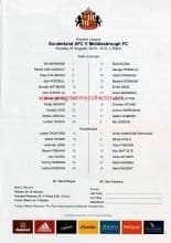 Sunderland v Middlesbrough  21-Aug-2016