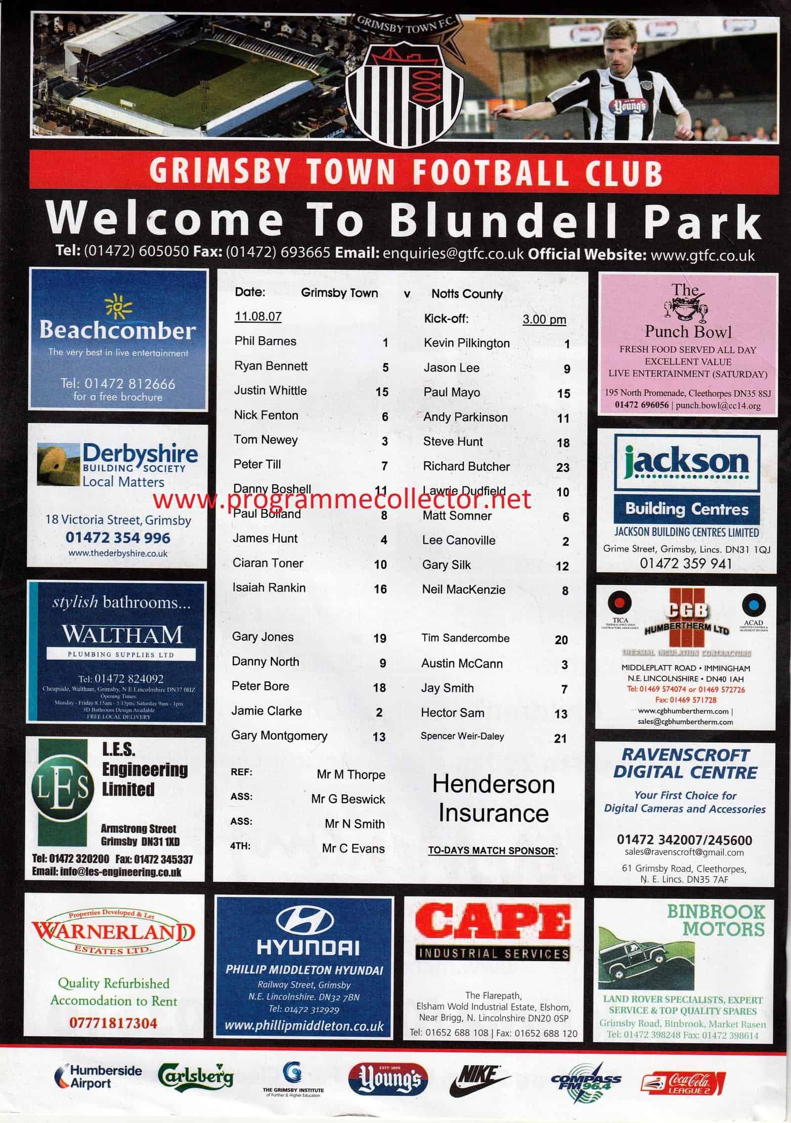 Grimsby Town v Notts County 11-Aug-2007