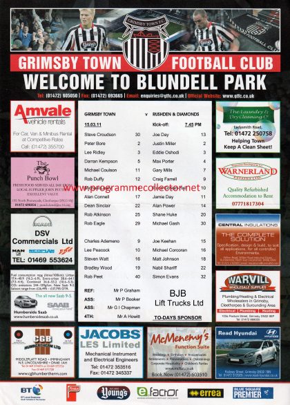 Grimsby Town v Rushden & Diamonds 15-Mar-2011