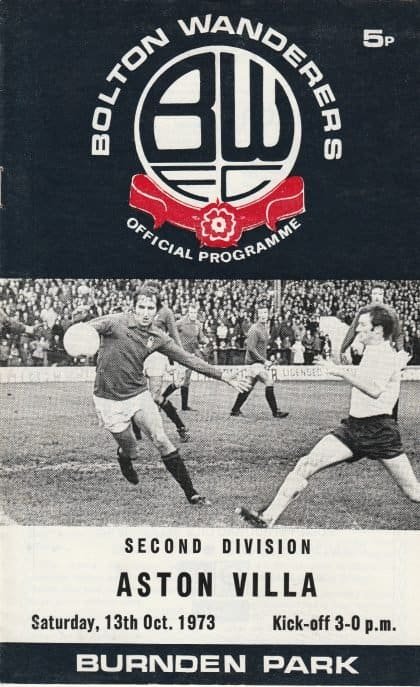Bolton Wanderers v Aston Villa  13-Oct-1973