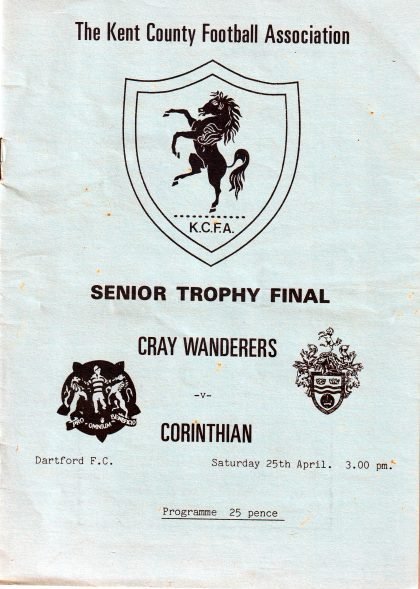 Cray Wanderers v Corinthian   25-Apr-1987