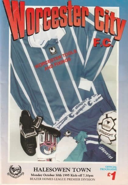 Worcester City v Halesowen Town  30-Oct-1995