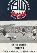 Bolton Wanderers v Leyton Orient  11-Sep-1973
