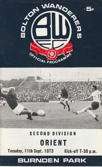 Bolton Wanderers v Leyton Orient  11-Sep-1973