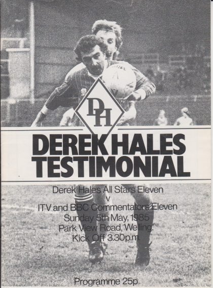 Derek Hales All Star XI v ITV & BBC Sports Commentators XI  05-May-1985