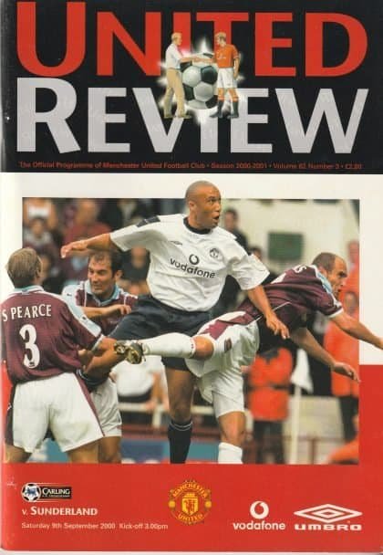 Manchester United v Sunderland  09-Sep-2000
