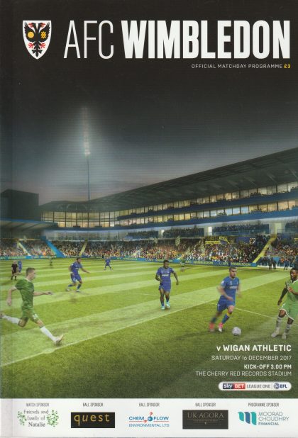 AFC Wimbledon v Wigan Athletic 16-Dec-2017