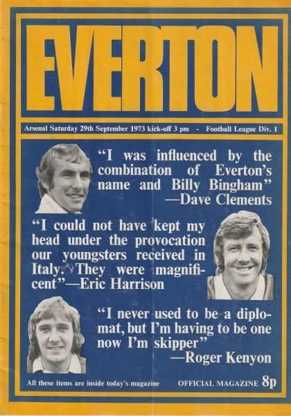 Everton v Arsenal  29-Sep-1973