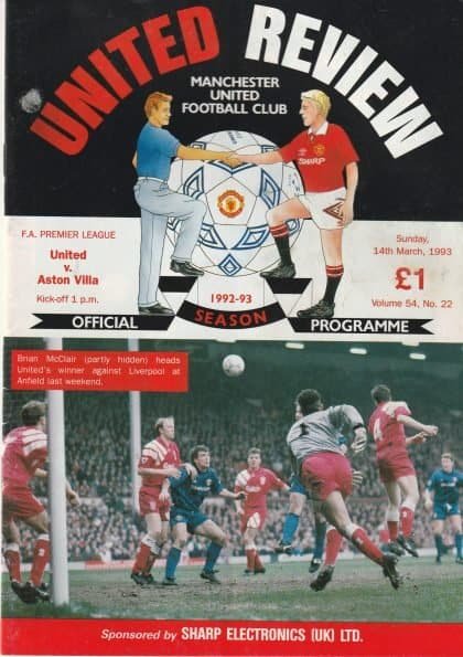 Manchester United v Aston Villa 14-Mar-1993