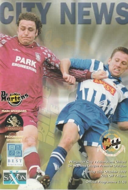 Worcester City v Atherstone United  25-Oct-1999