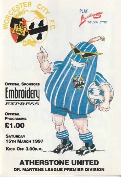 Worcester City v Atherstone United  15-Mar-1997
