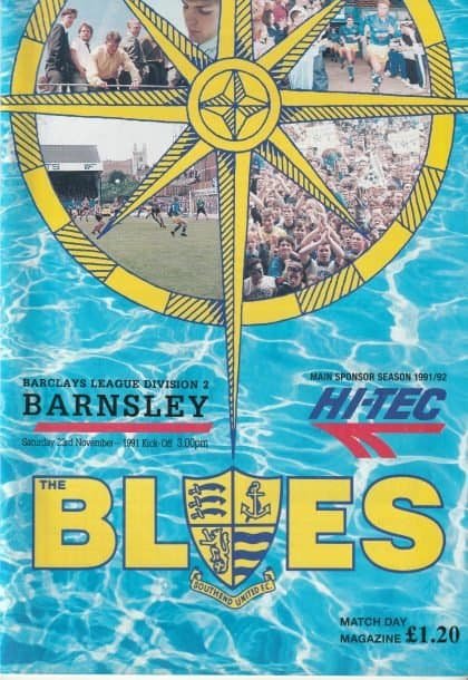 Southend United v Barnsley   23-Nov-1991
