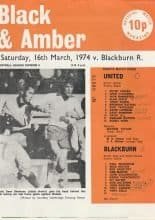 Cambridge United v Blackburn Rovers   16-Mar-1974